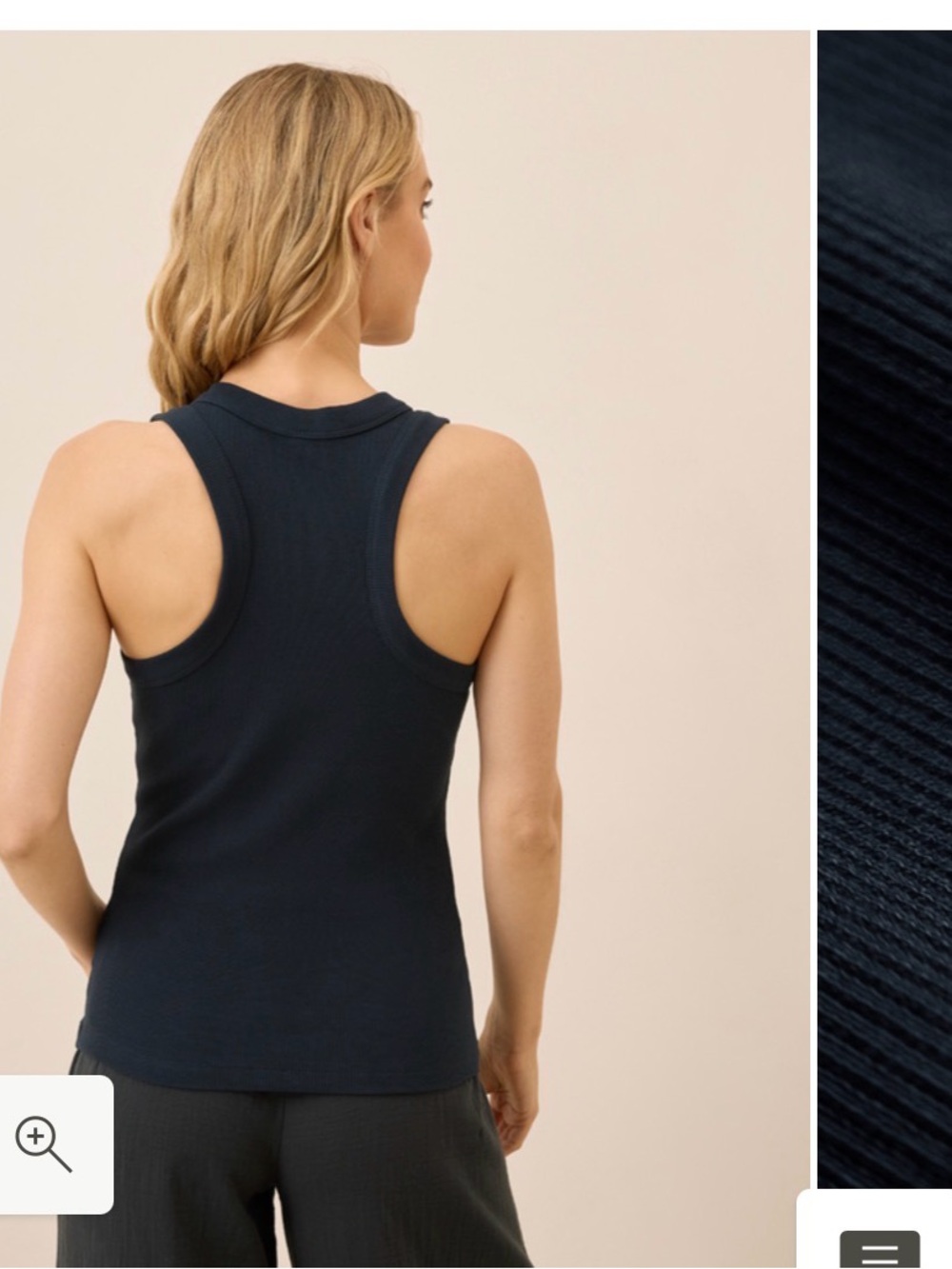 Organic Perfect Rib Tank - Navy - Picture 2 of 6